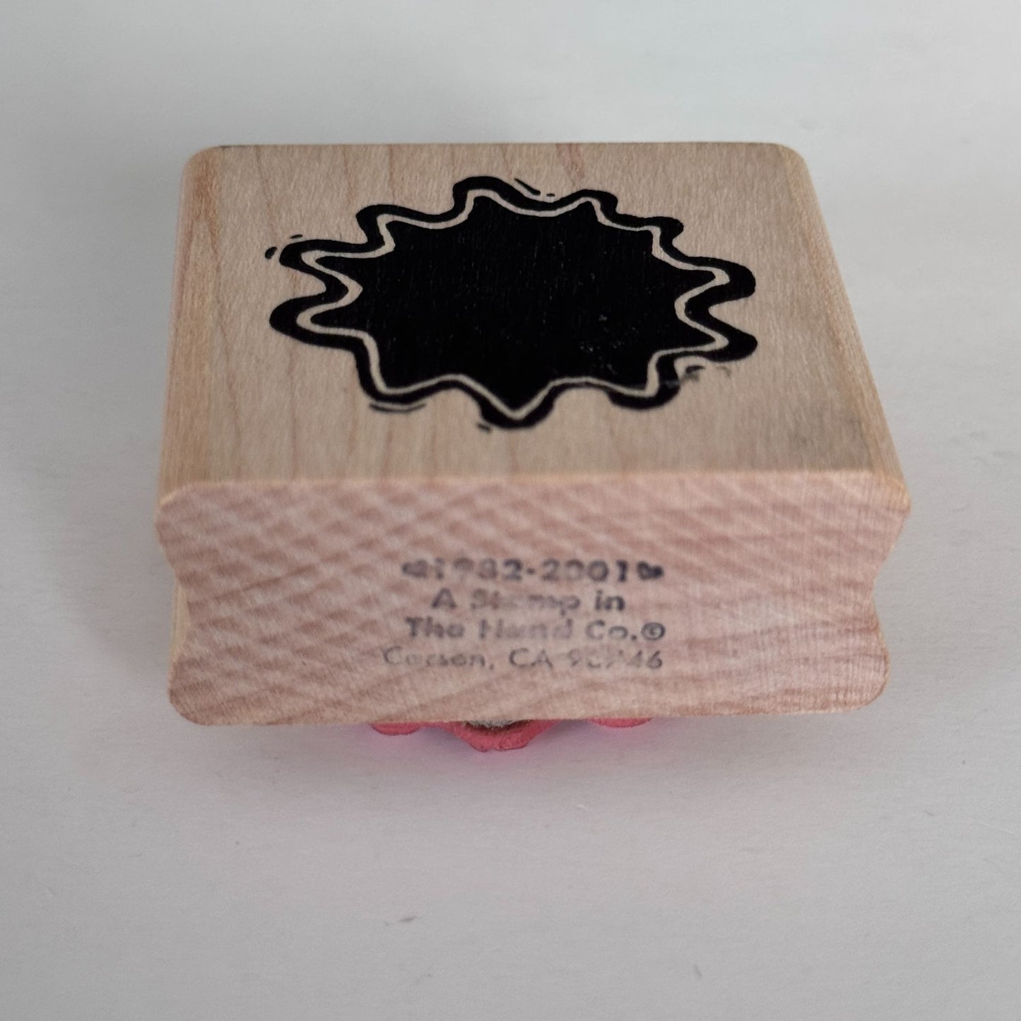 A Stamp In The Hand Rubber Stamp Abstract Ink Blot Wavy Outline Doodle Splash