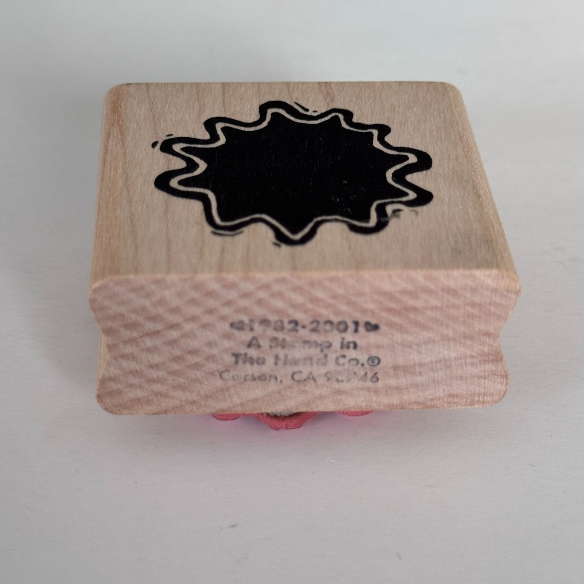 A Stamp In The Hand Rubber Stamp Abstract Ink Blot Wavy Outline Doodle Splash