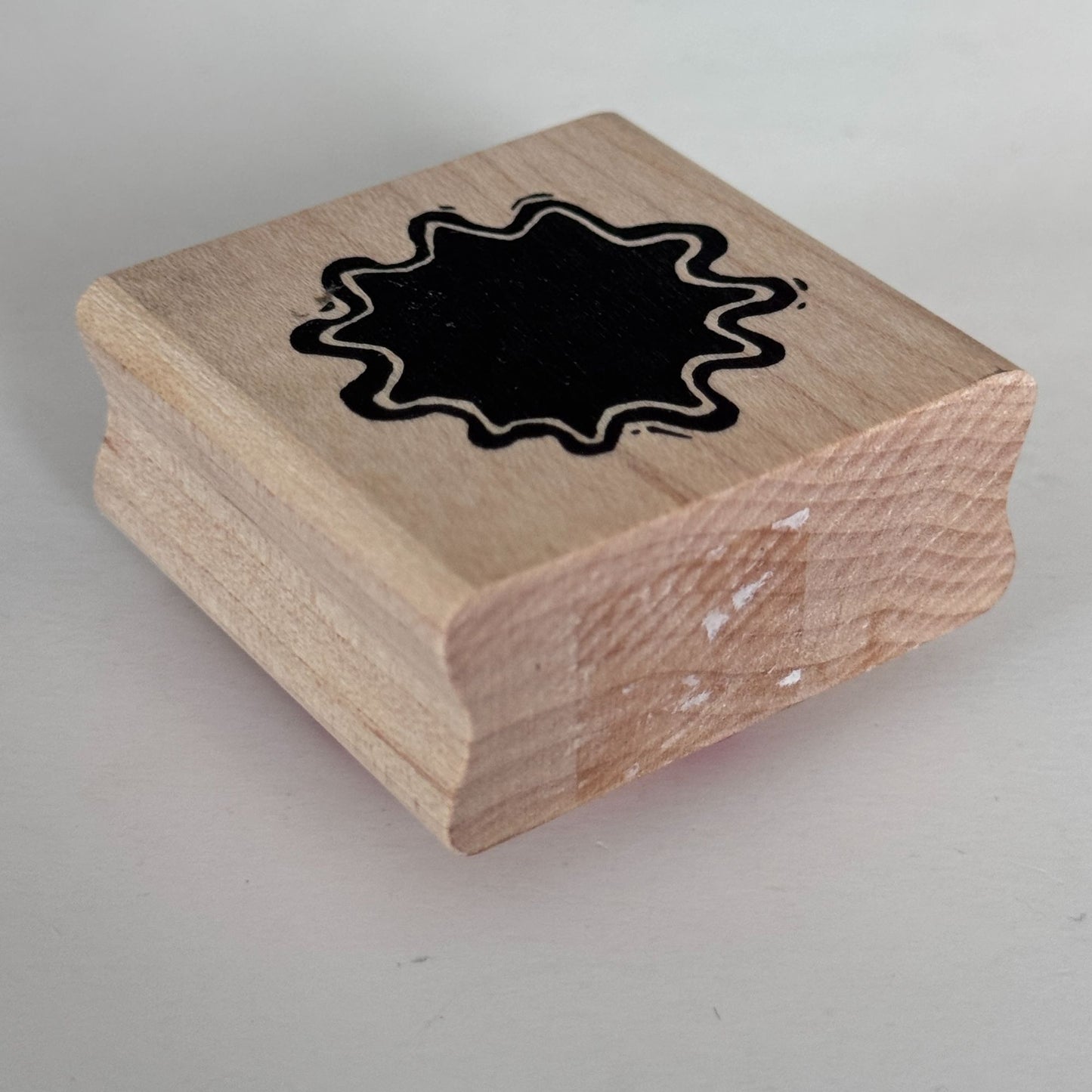 A Stamp In The Hand Rubber Stamp Abstract Ink Blot Wavy Outline Doodle Splash