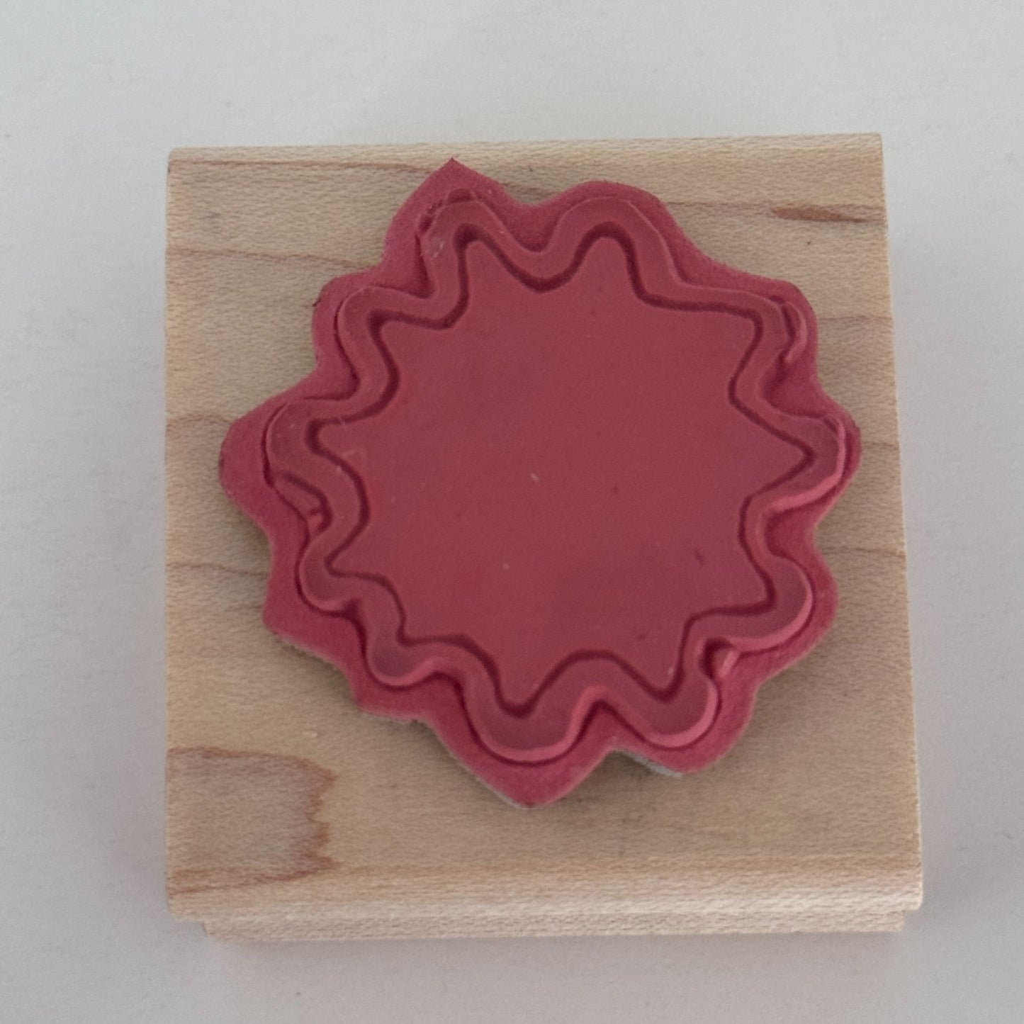 A Stamp In The Hand Rubber Stamp Abstract Ink Blot Wavy Outline Doodle Splash