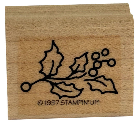 Stampin Up Rubber Stamp Holly Berry Berries Christmas Card Making Holidays Craft