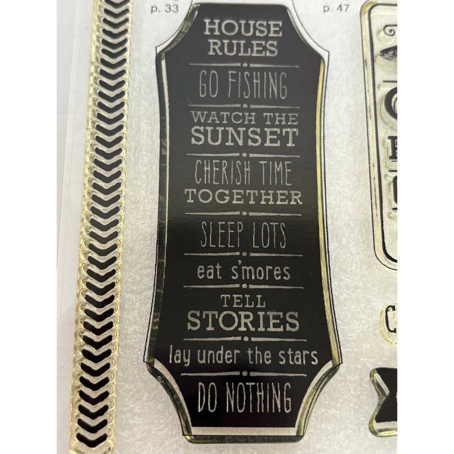CTMH Acrylic Stamp Set Catch You Later Bicycle Gone Fishing S'Mores Funny D1580