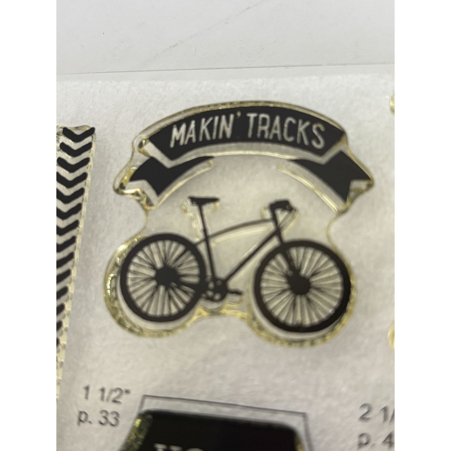 CTMH Acrylic Stamp Set Catch You Later Bicycle Gone Fishing S'Mores Funny D1580