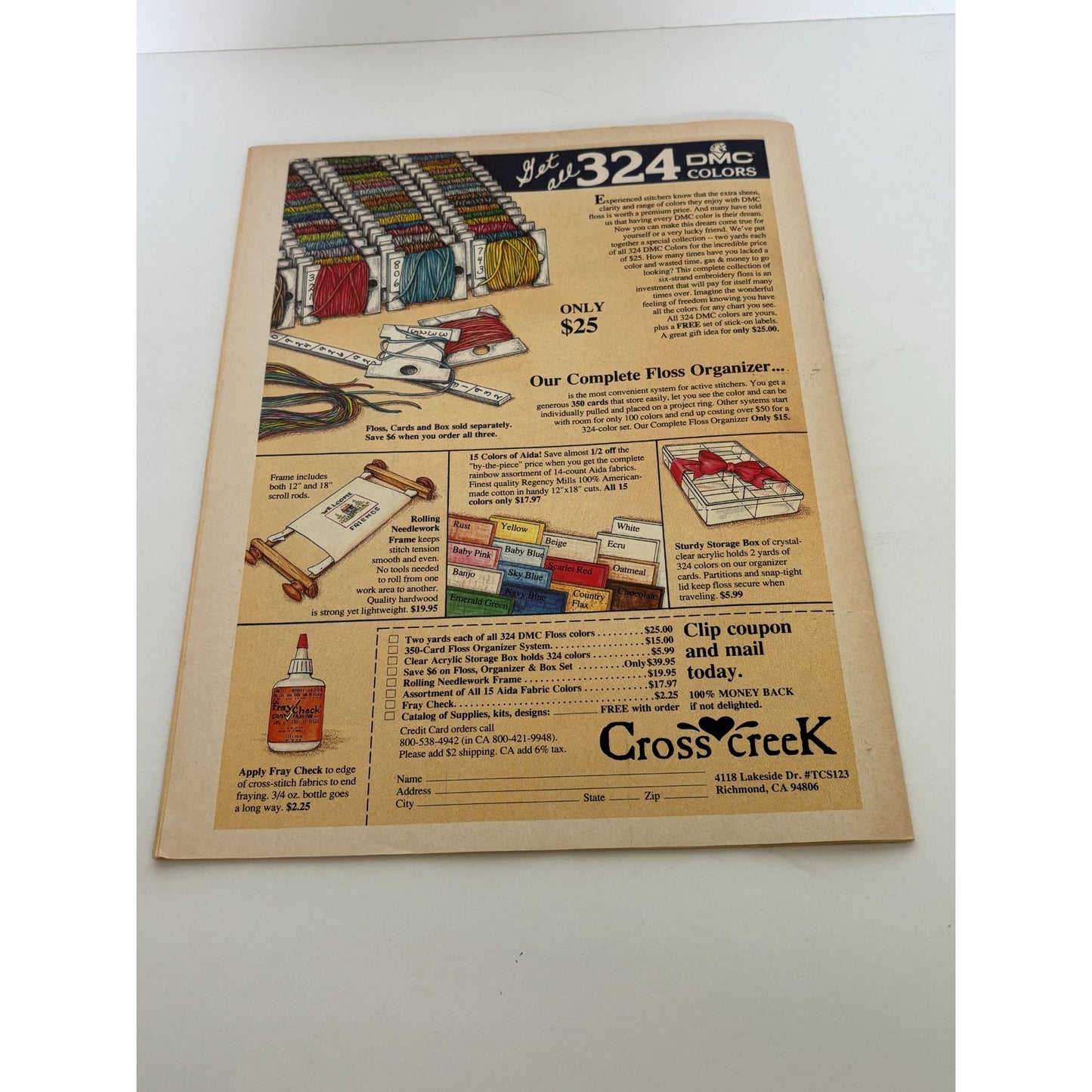 Cross Stitch and Country Crafts Magazine Holiday Stocking Christmas July 1987