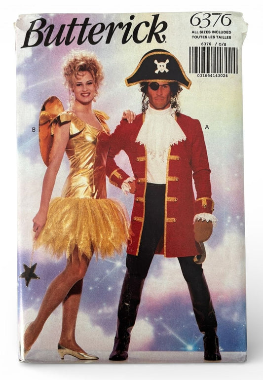 Butterick Sewing Pattern 6376 Pirate Fairy Costume Halloween Renaissance Fair UC