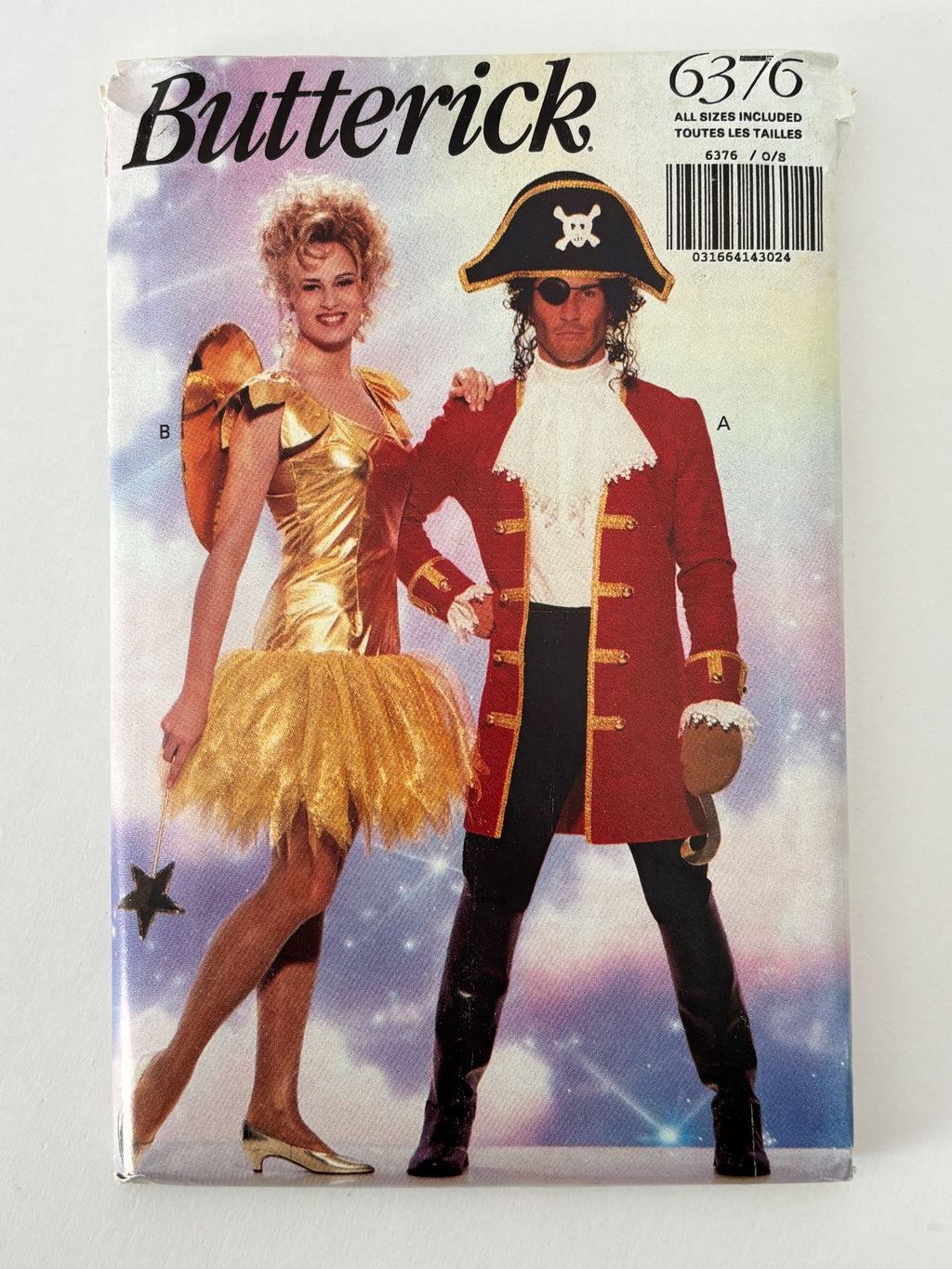 Butterick Sewing Pattern 6376 Pirate Fairy Costume Halloween Renaissance Fair UC