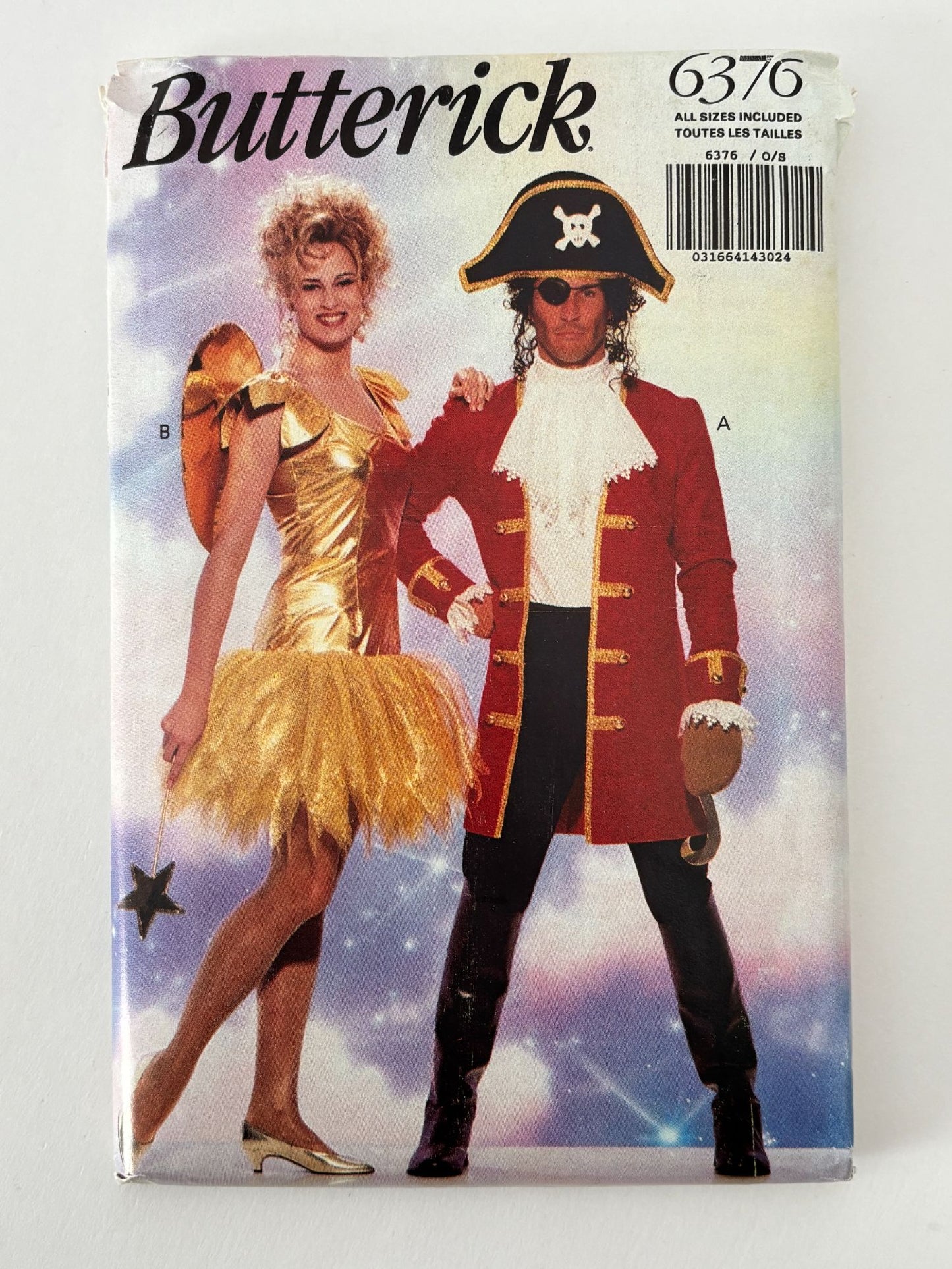 Butterick Sewing Pattern 6376 Pirate Fairy Costume Halloween Renaissance Fair UC