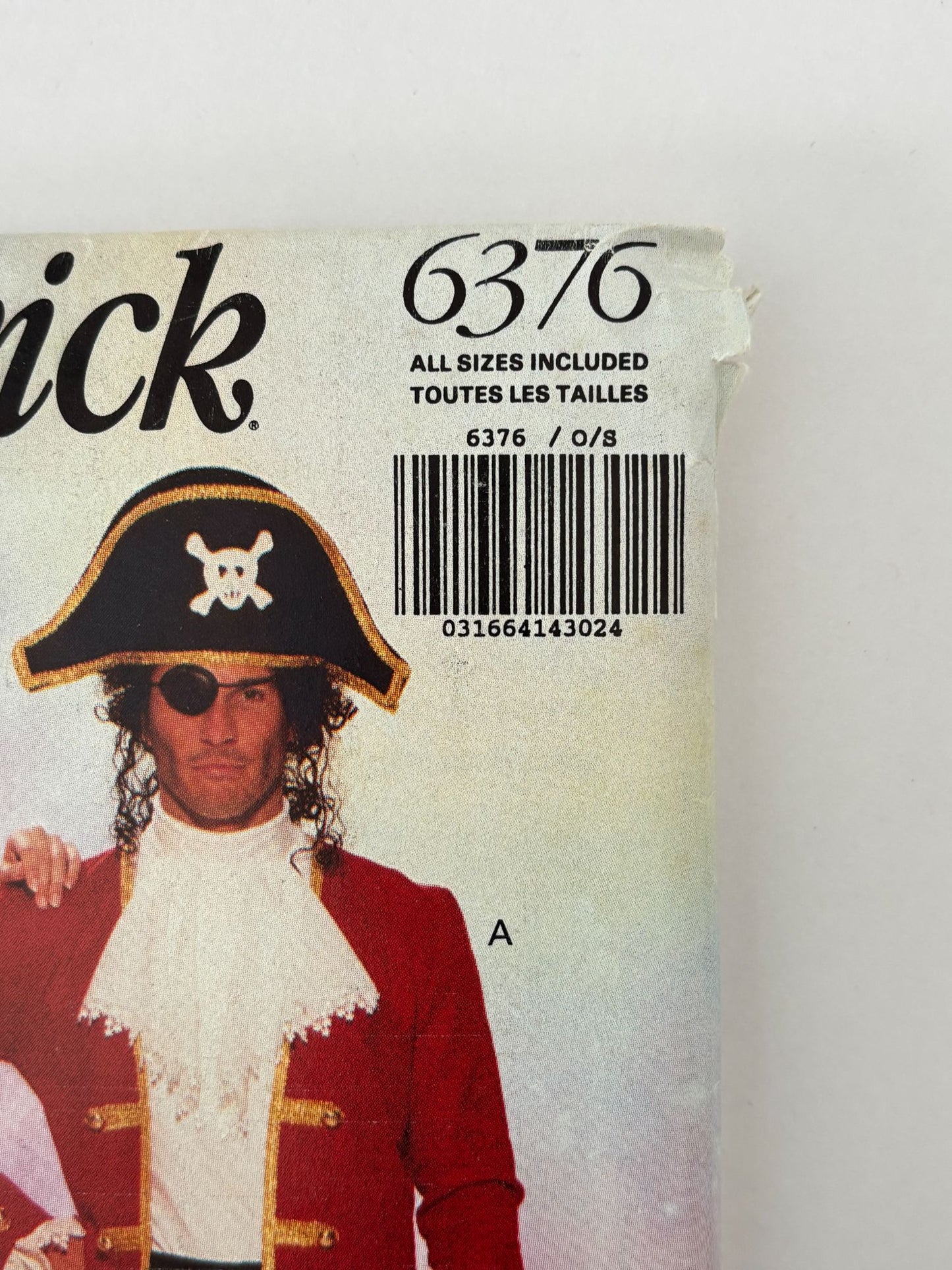 Butterick Sewing Pattern 6376 Pirate Fairy Costume Halloween Renaissance Fair UC