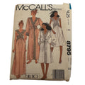 McCalls Sewing Pattern 8795 Misses Robe Nightgown Pajamas Size 12 Vintage 1980s