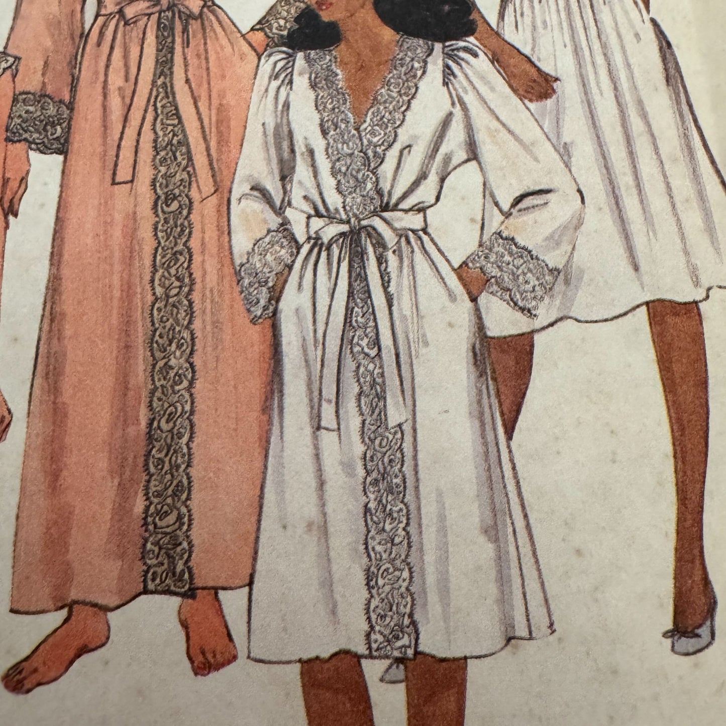 McCalls Sewing Pattern 8795 Misses Robe Nightgown Pajamas Size 12 Vintage 1980s