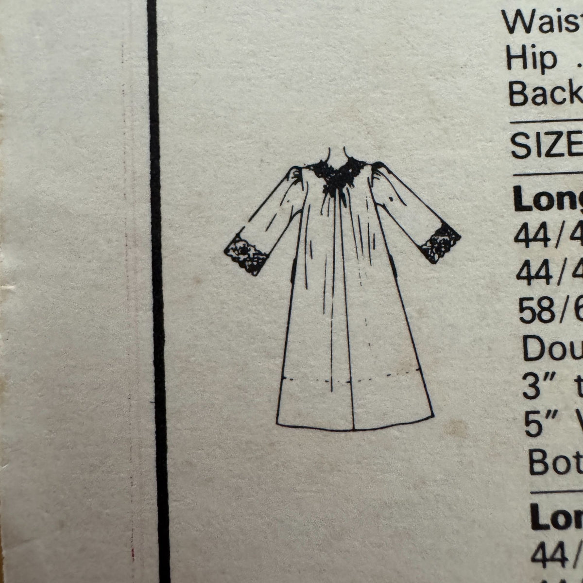 McCalls Sewing Pattern 8795 Misses Robe Nightgown Pajamas Size 12 Vintage 1980s