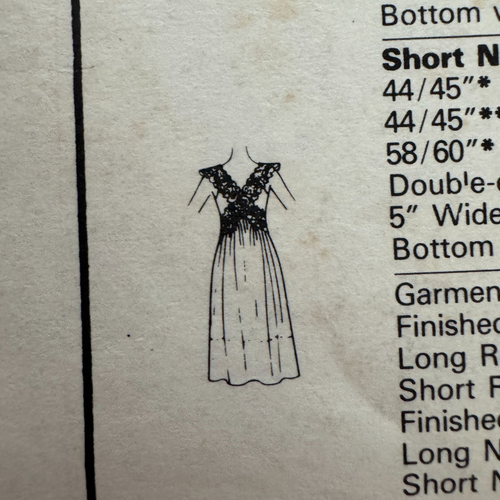 McCalls Sewing Pattern 8795 Misses Robe Nightgown Pajamas Size 12 Vintage 1980s
