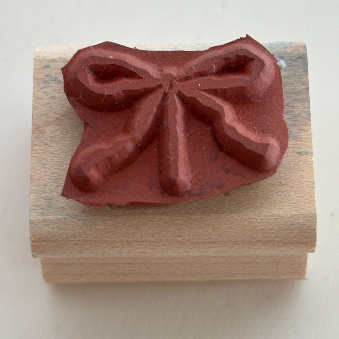 Stampin Up Wood Rubber Stamp Gift Bow Ribbon Christmas Present Holiday Craft