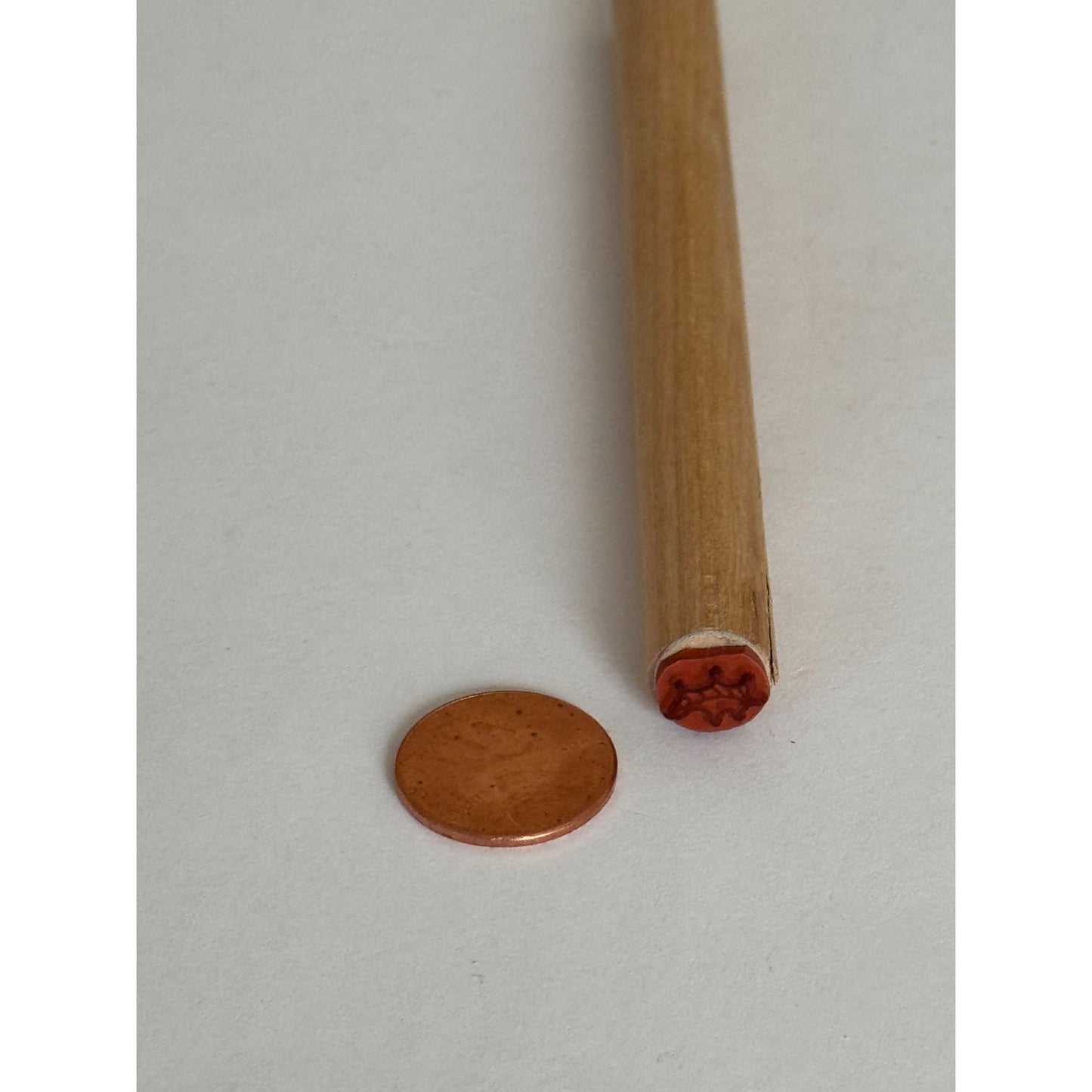 Judith Stick Rubber Stamp Holly Leaf Christmas Card Making Holidays Dowel Small