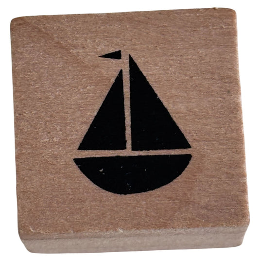 Sailboat Rubber Stamp Nautical Coastal Beach Summer Small Craft Cardmaking Scrapbooking