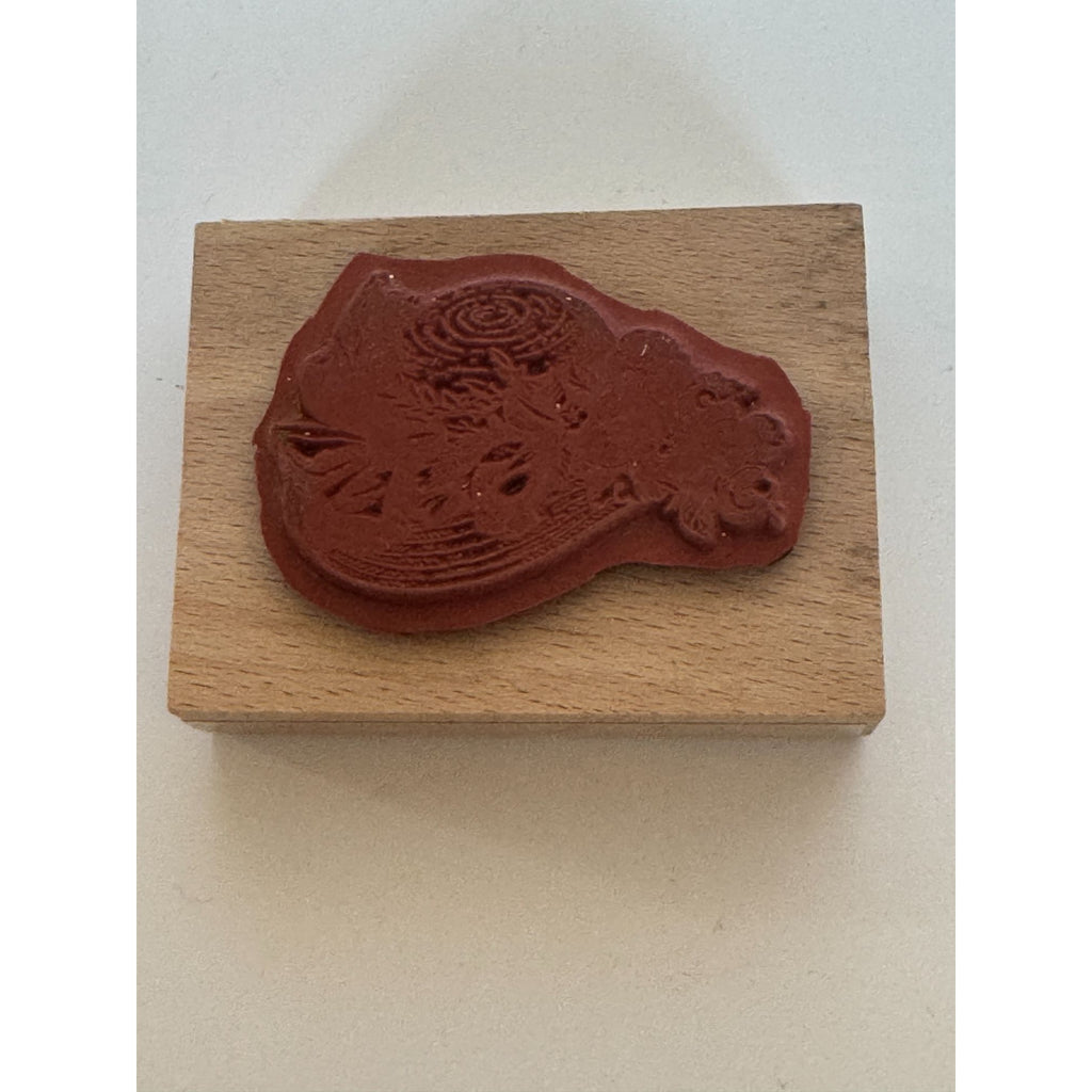 Floral Hat Wooden Rubber Stamp Mothers Day Easter Hat Spring Victorian Fashion