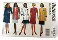 Butterick Sewing Pattern 6643 90s Jacket Dress Flounce Hem 1990s 6 8 10 Uncut