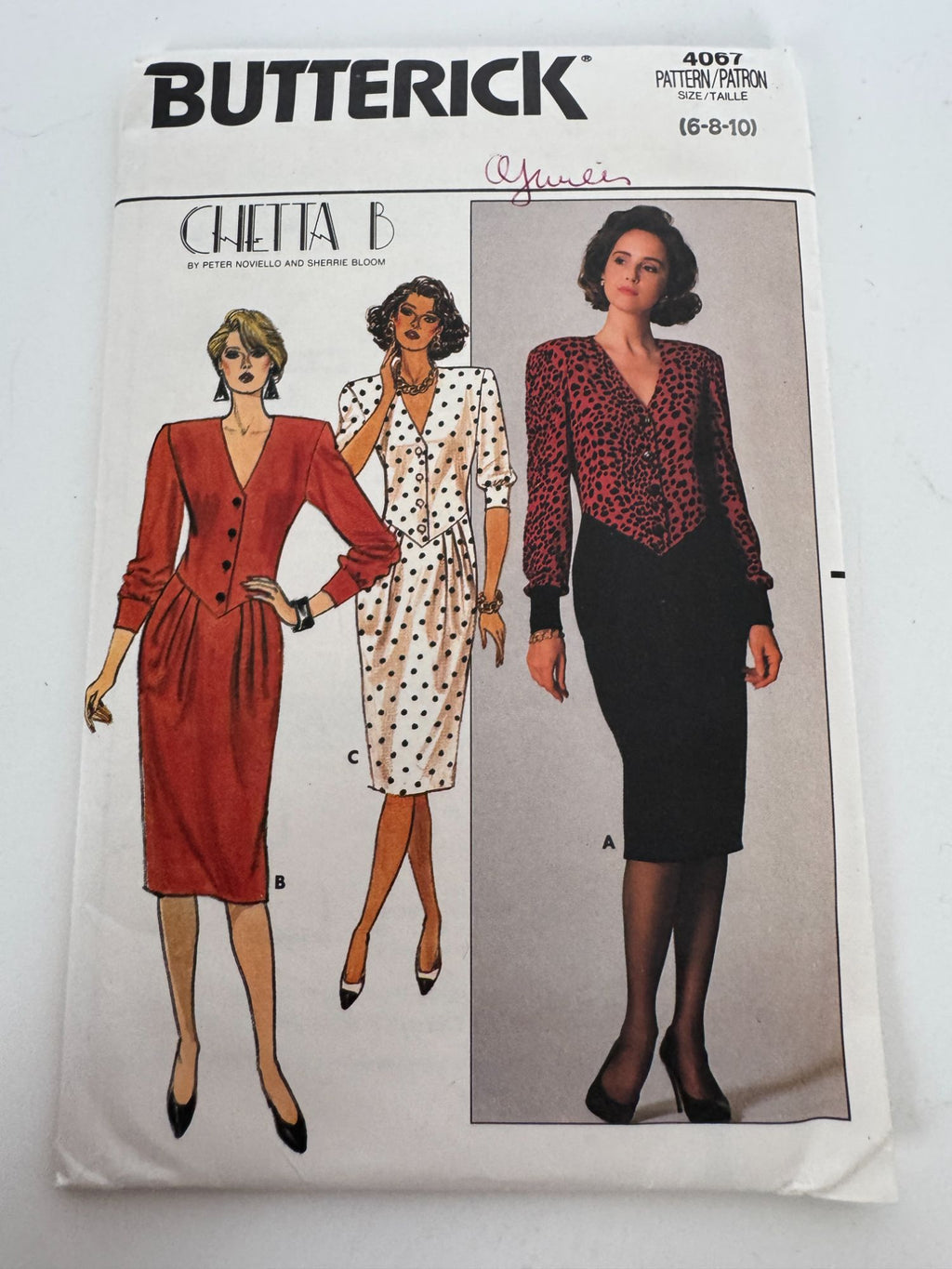 Butterick Sewing Pattern 4067 Misses Dress Structured 1980s Sizes 6-10 Uncut