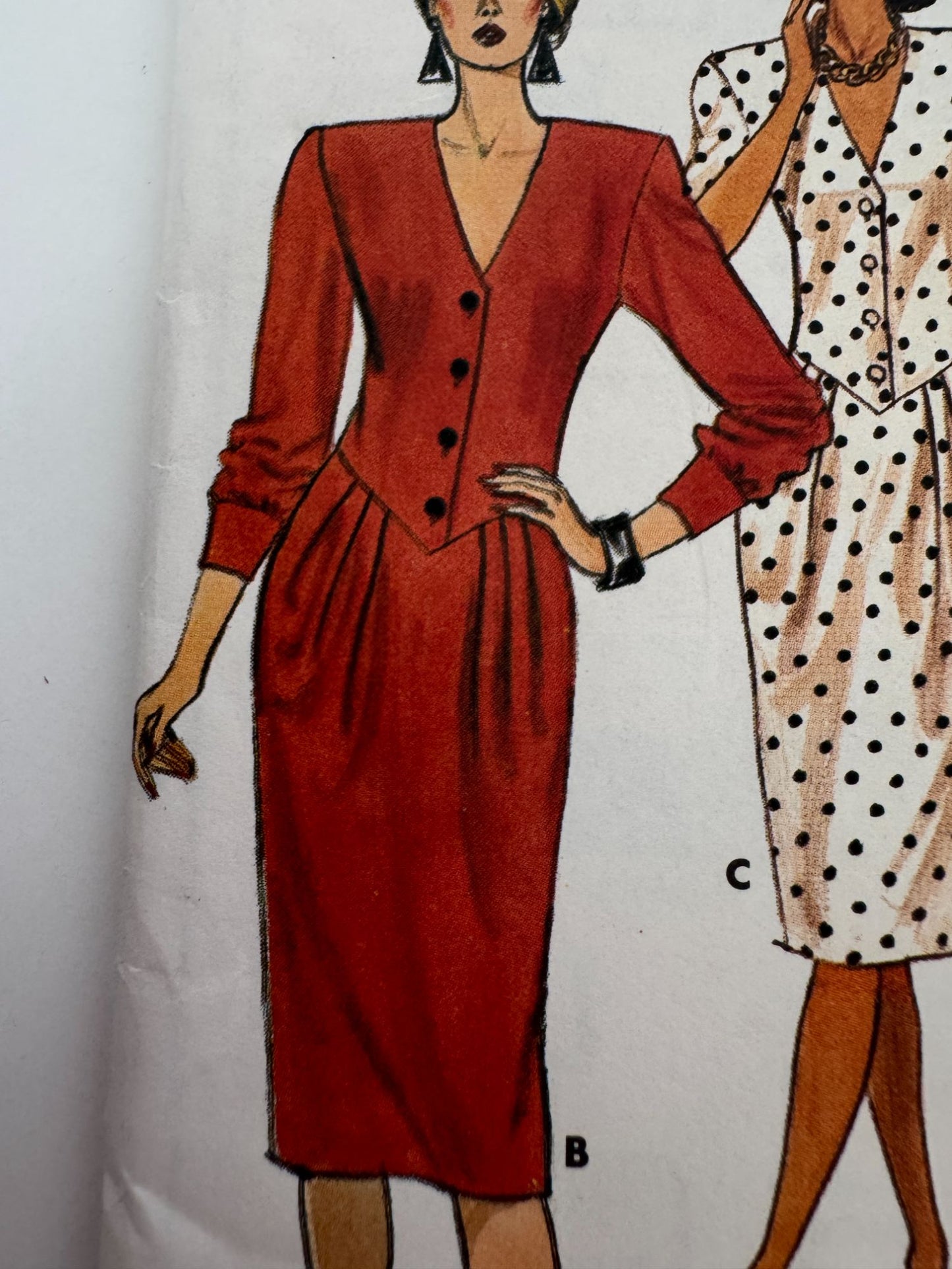 Butterick Sewing Pattern 4067 Misses Dress Structured 1980s Sizes 6-10 Uncut