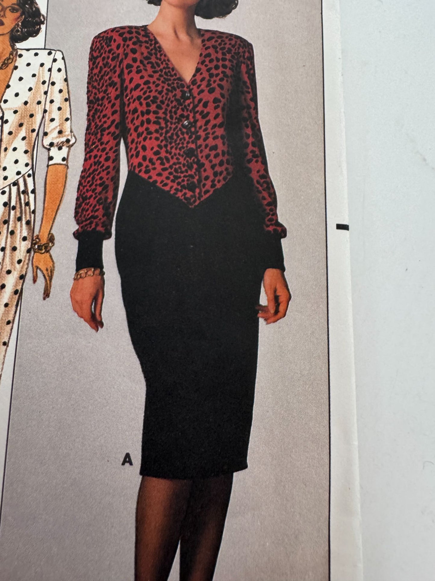 Butterick Sewing Pattern 4067 Misses Dress Structured 1980s Sizes 6-10 Uncut