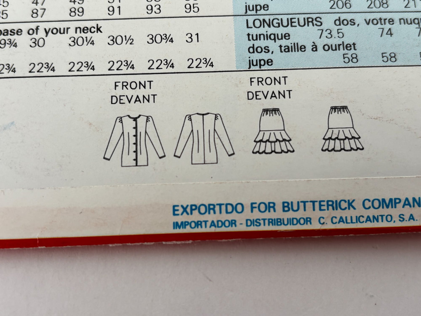 Butterick Sewing Pattern 6562 Misses Tunic and Skirt Easy Work 1990s UC 8 10 12