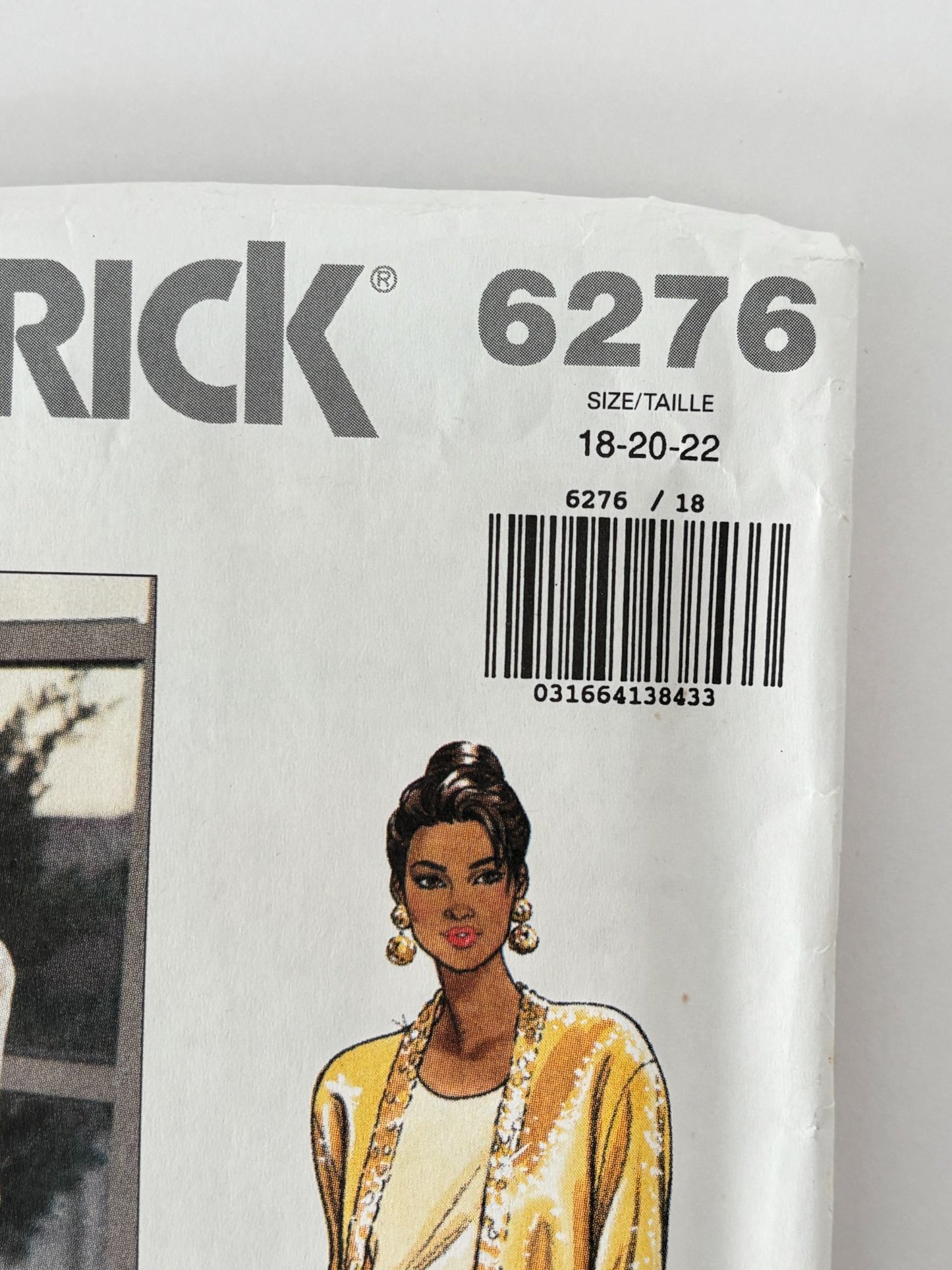 Butterick Sewing Pattern 6276 Evening Jacket Pants 90s Outfit Easy 18 20 22 UC