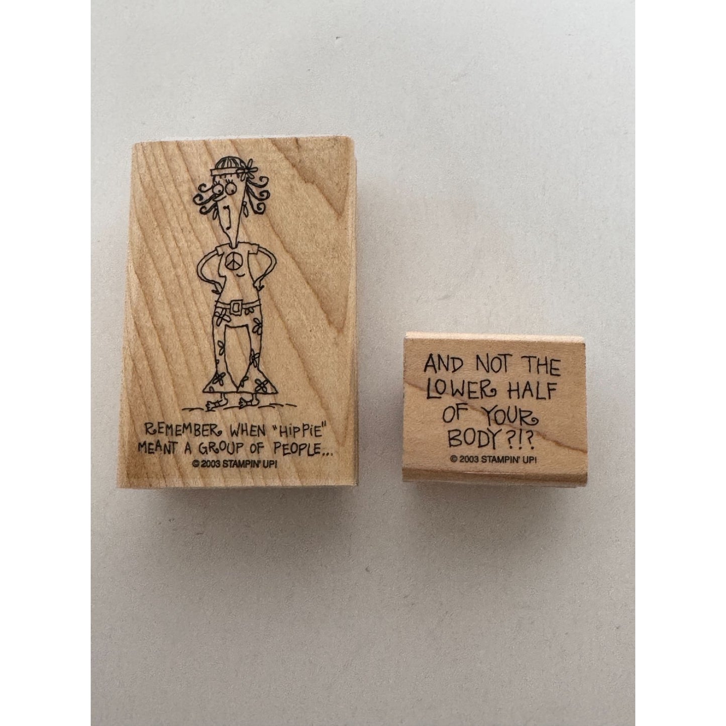Stampin Up Birthday Card Making Words Funny Hippie Pun Funny Humor Sentiment Hip