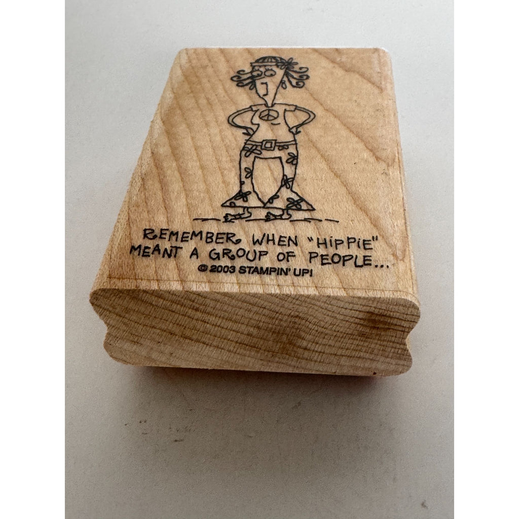 Stampin Up Birthday Card Making Words Funny Hippie Pun Funny Humor Sentiment Hip