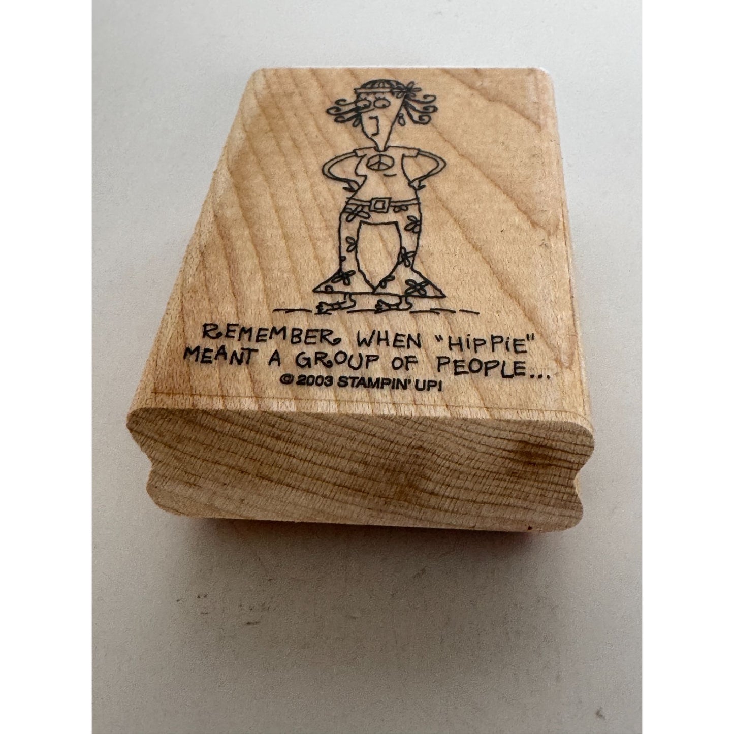 Stampin Up Birthday Card Making Words Funny Hippie Pun Funny Humor Sentiment Hip
