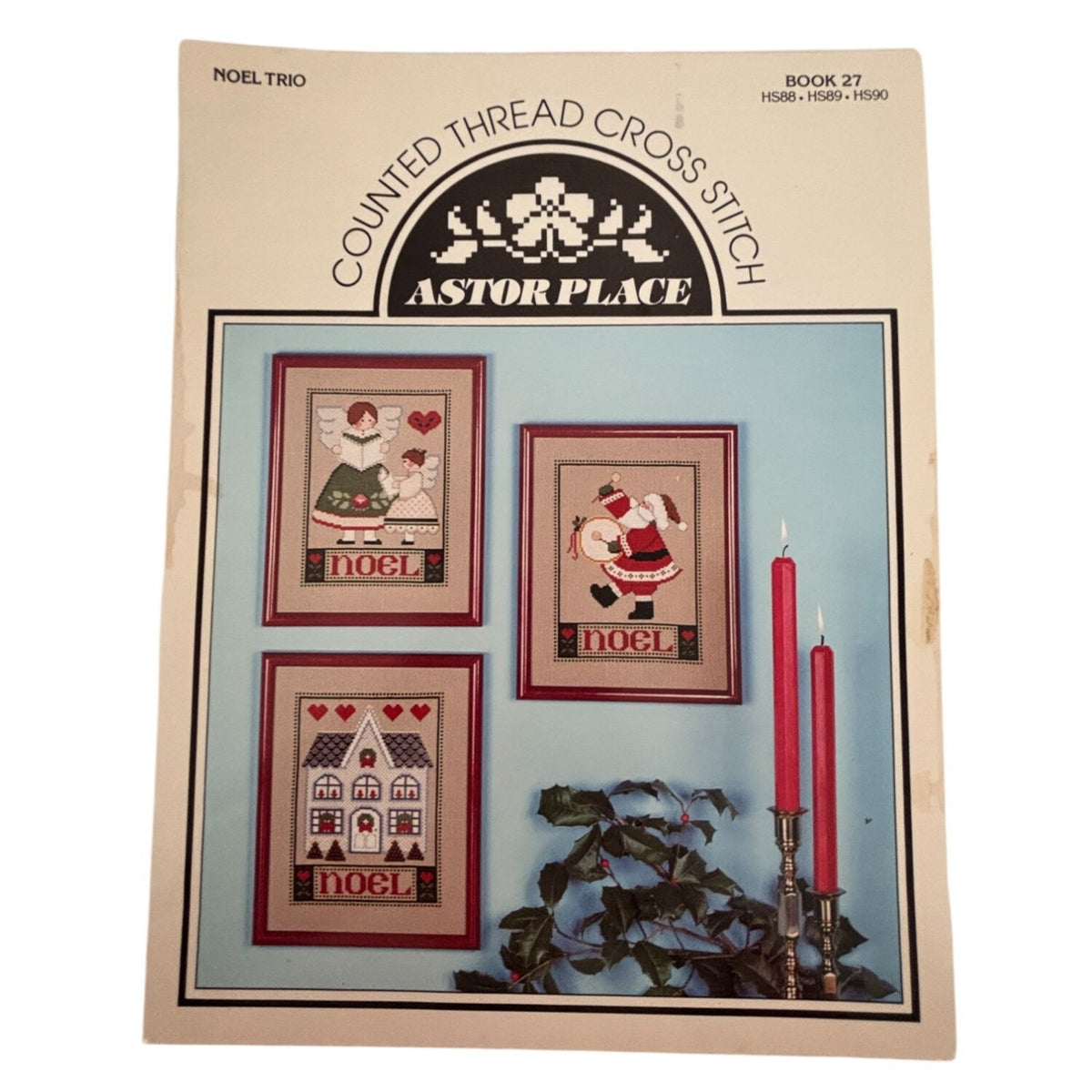 Astor Place Cross Stitch Pattern Leaflet Book 27 Noel Trio Christmas Display Set
