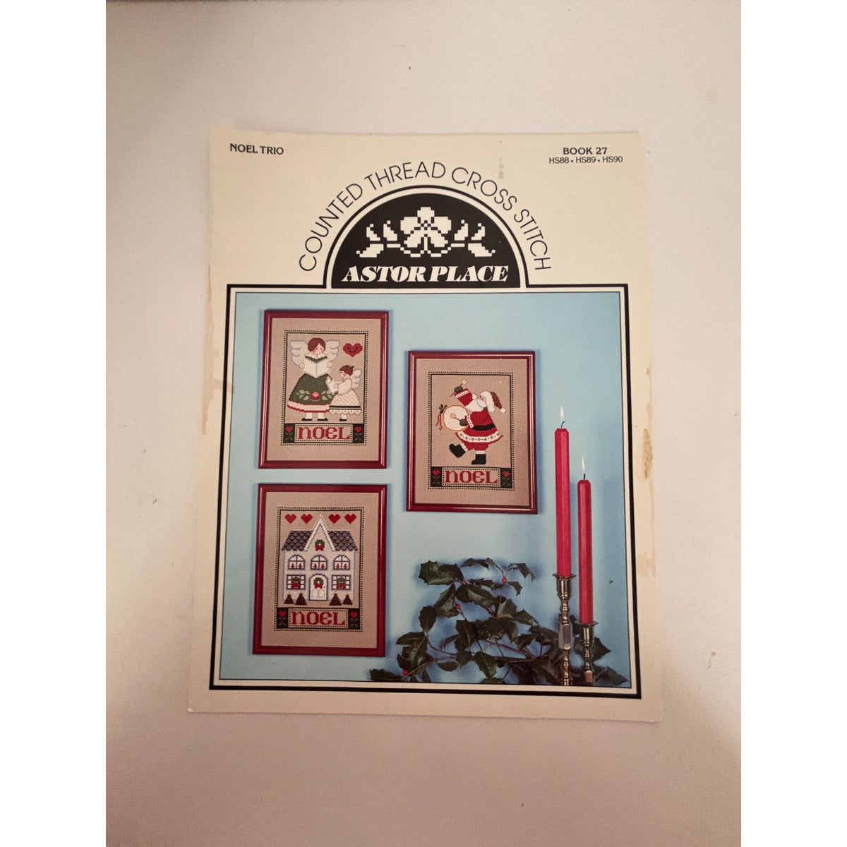 Astor Place Cross Stitch Pattern Leaflet Book 27 Noel Trio Christmas Display Set