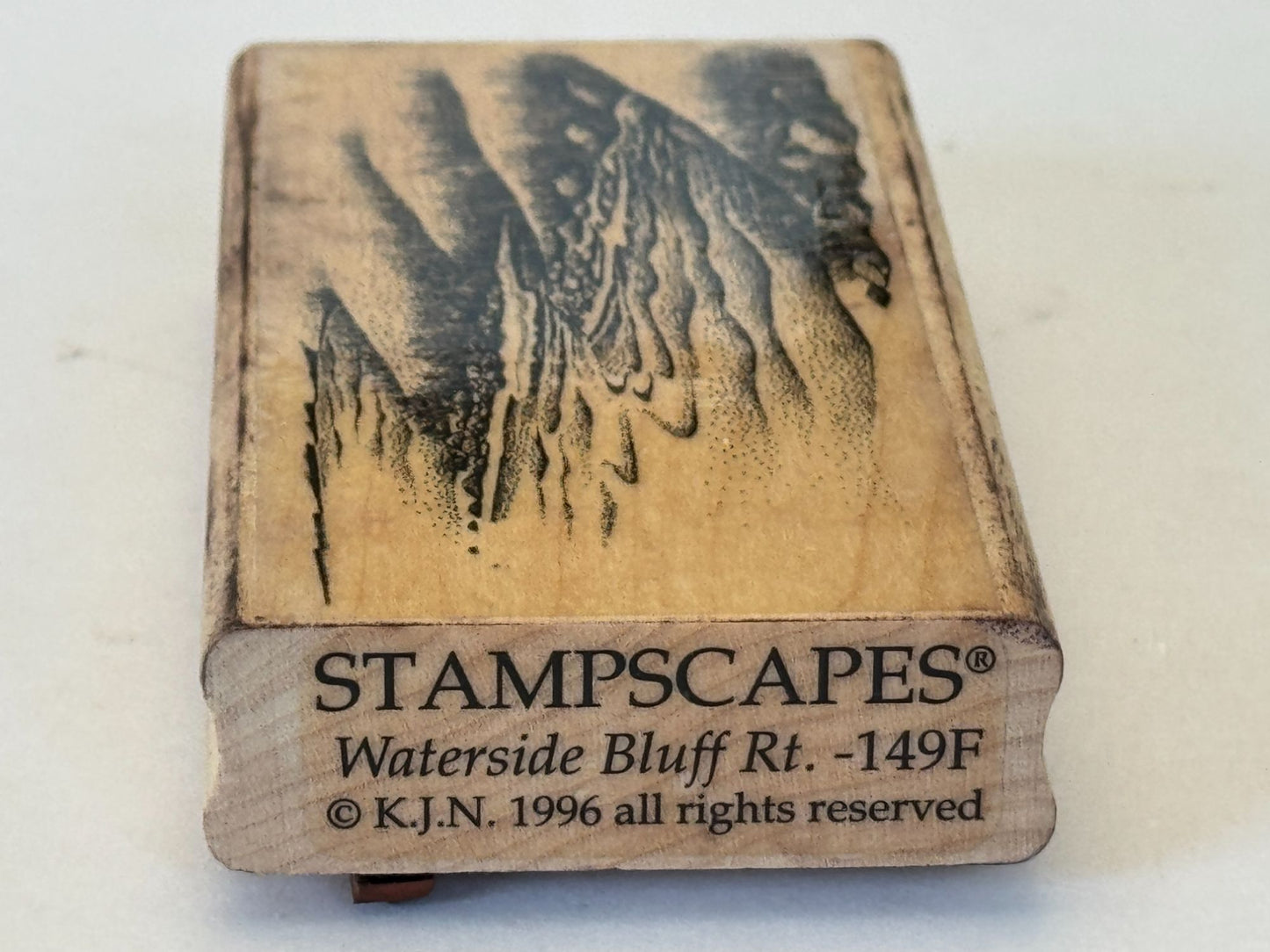 Stampscapes Rubber Stamp Waterside Bluff Rt. Right Landscape Scene Maker 149F