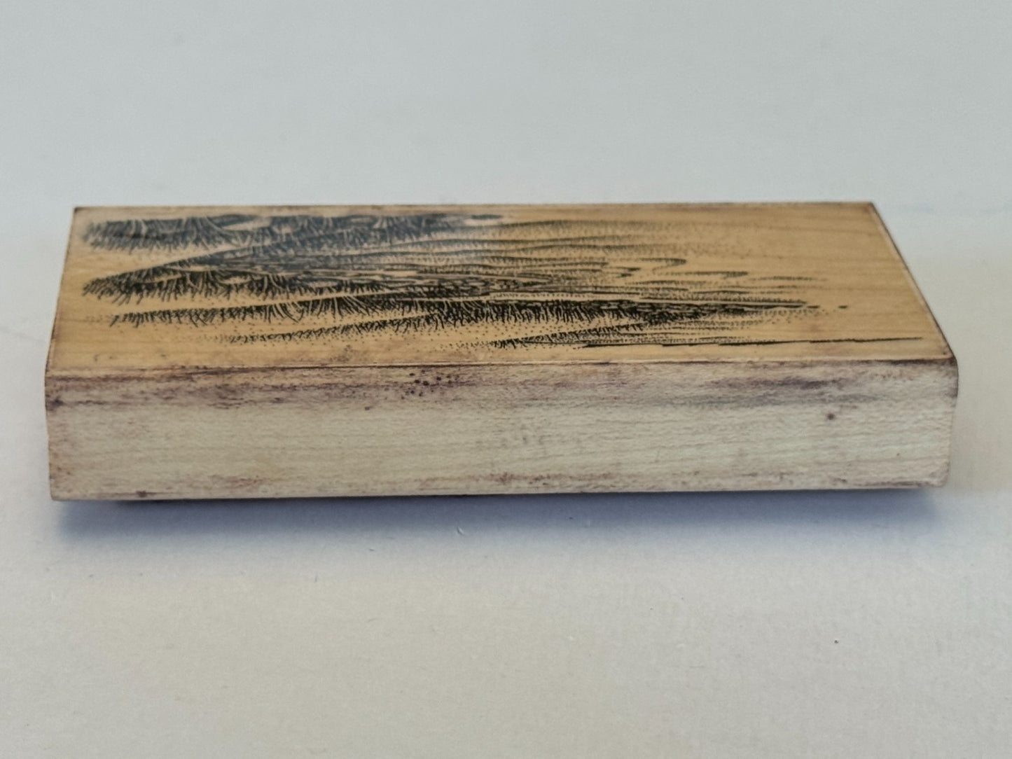 Stampscapes Rubber Stamp Waterside Bluff Rt. Right Landscape Scene Maker 149F