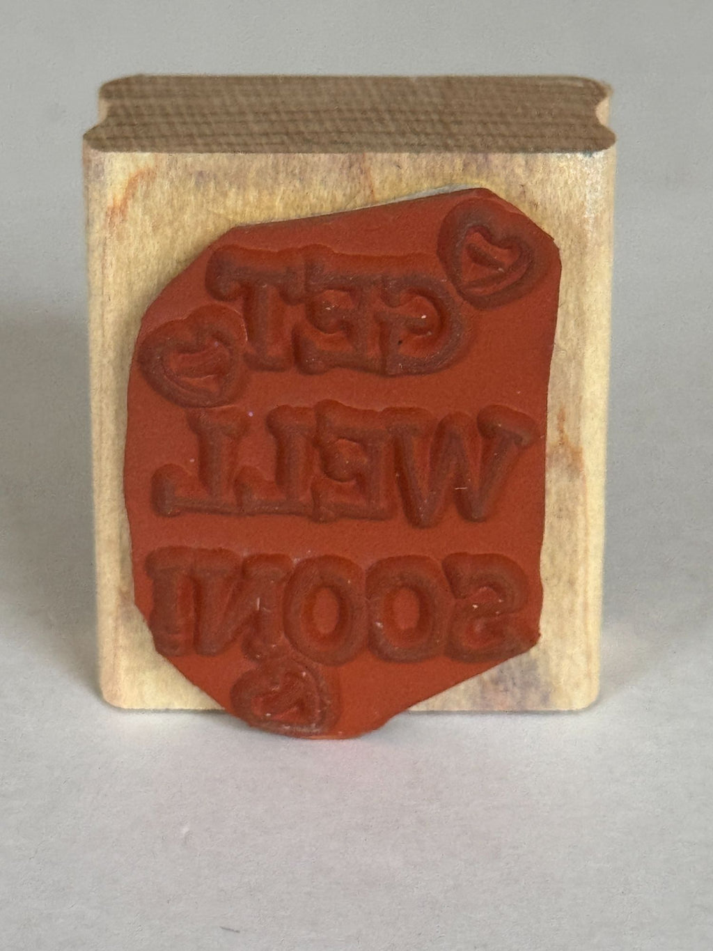 Stampin Up Rubber Stamp Get Well Soon Card Making Words Care Package Gift Tag
