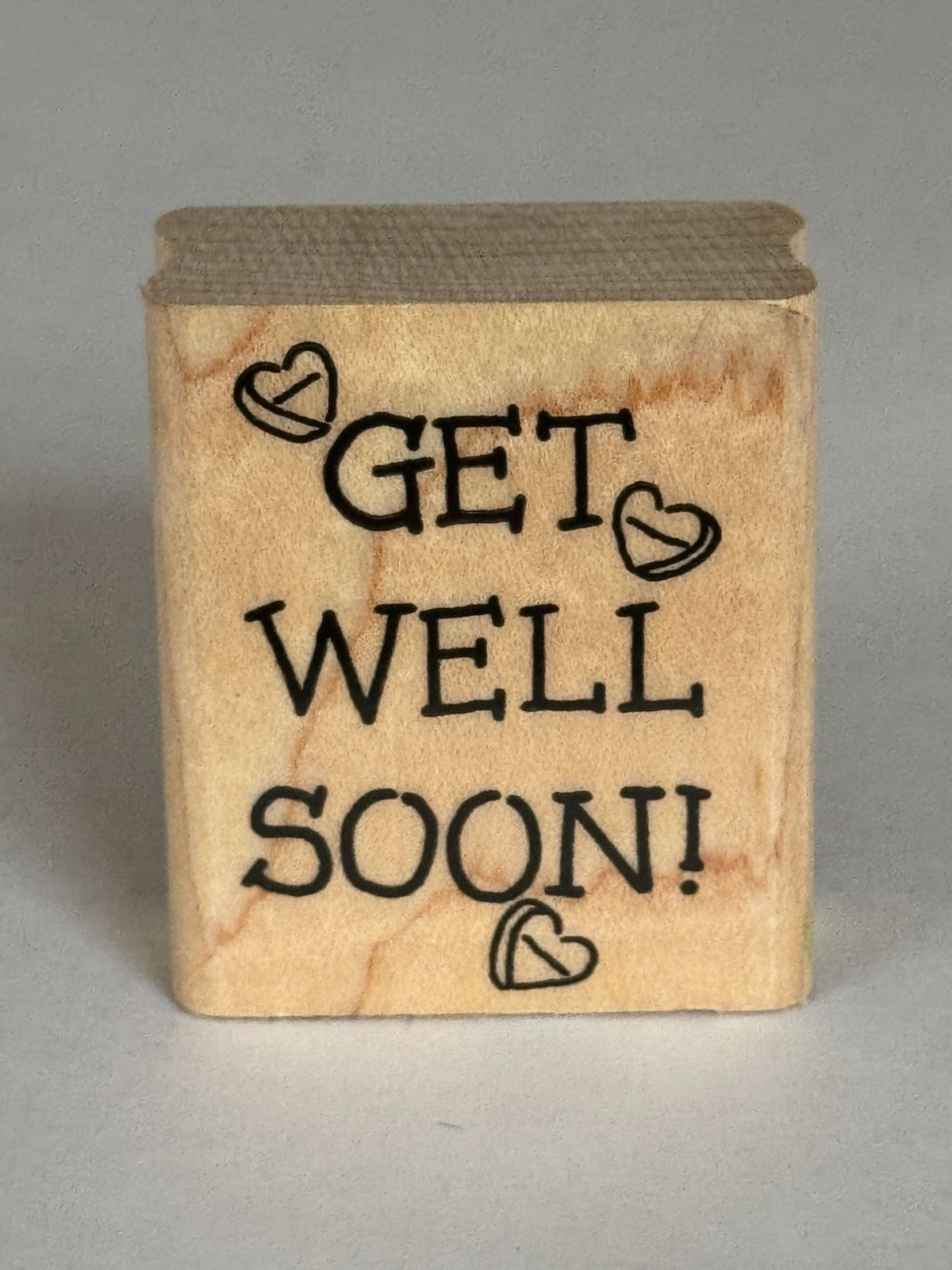 Stampin Up Rubber Stamp Get Well Soon Card Making Words Care Package Gift Tag