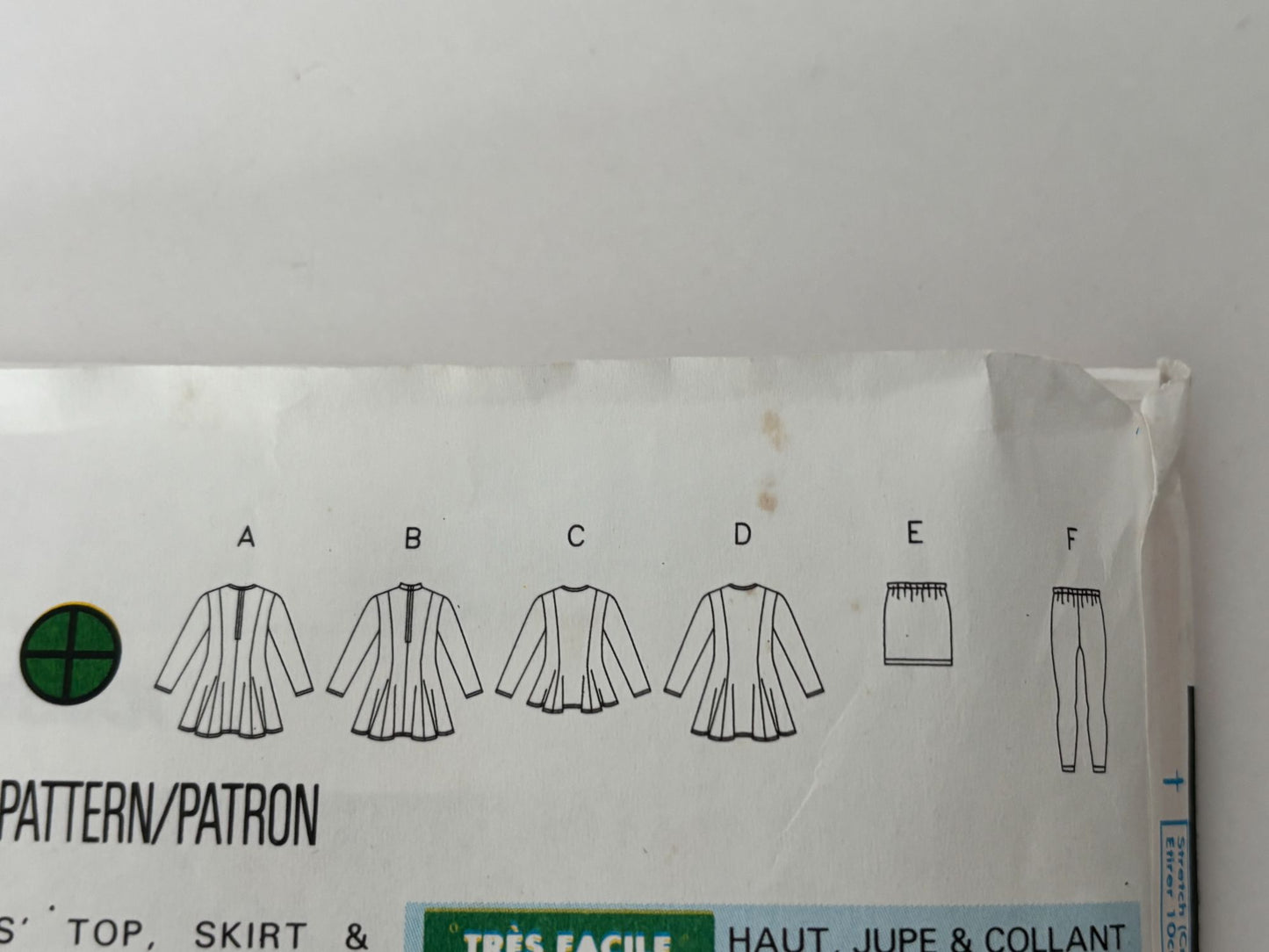 Butterick Busybodies Sewing Pattern 6294 Girls Top Skirt Leggings 90s Easy 12 14