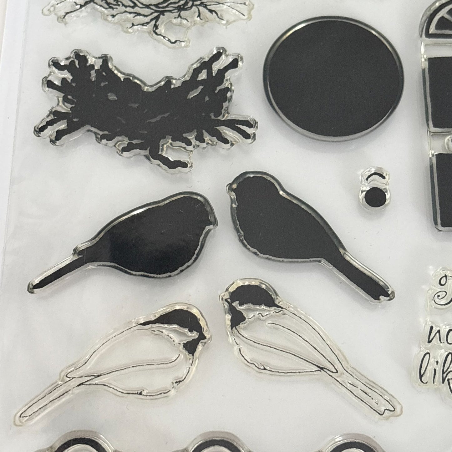 Impression Obsession Clear Rubber Stamps Birds Real Estate Sentiments Housewarming Cardmaking Words We Moved