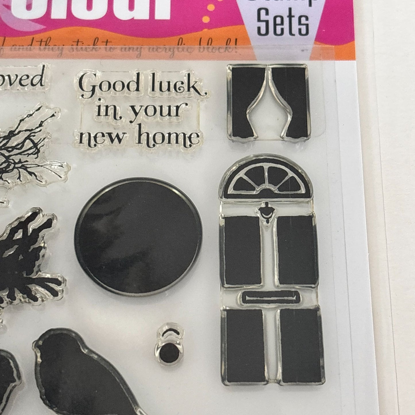 Impression Obsession Clear Rubber Stamps Birds Real Estate Sentiments Housewarming Cardmaking Words We Moved