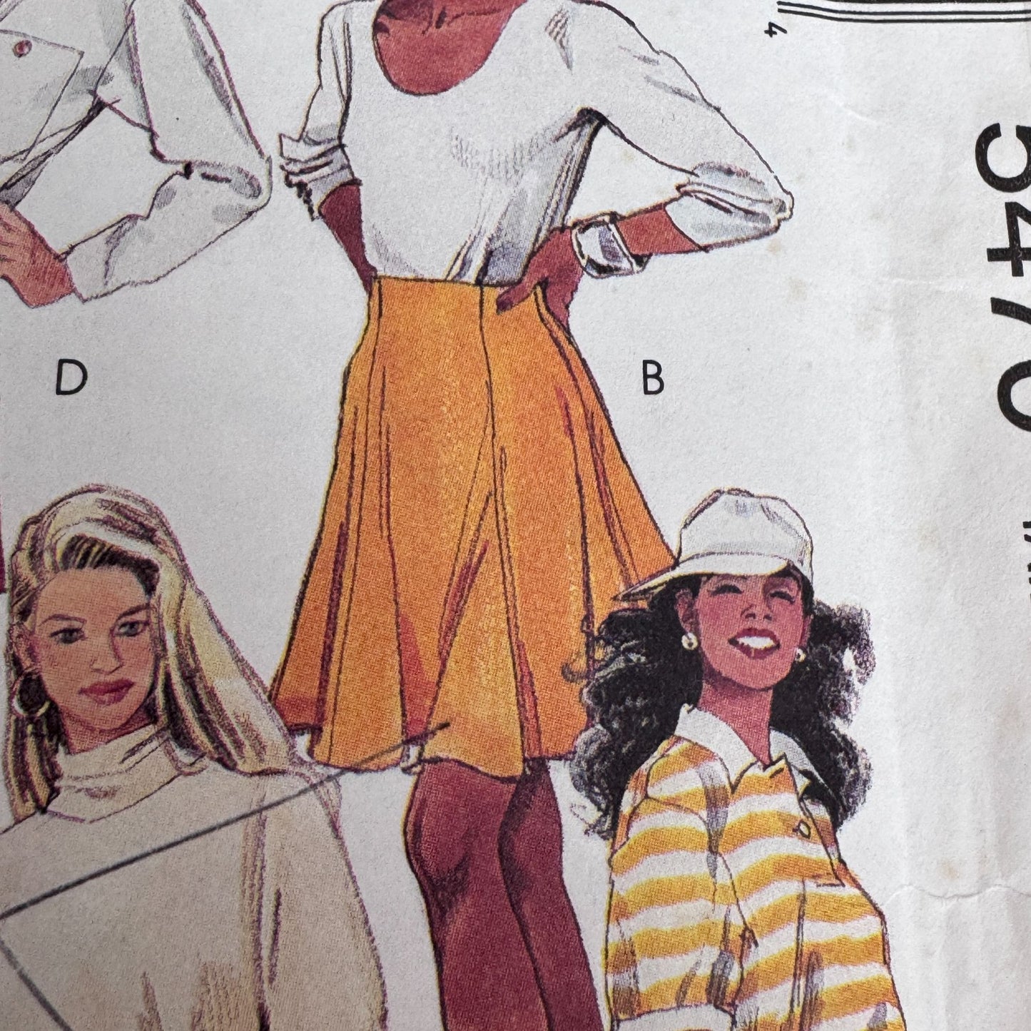 McCalls Sewing Pattern 5470 90s Shorts Pleated Skirt Preppy Summer Size 8 Uncut Sporty