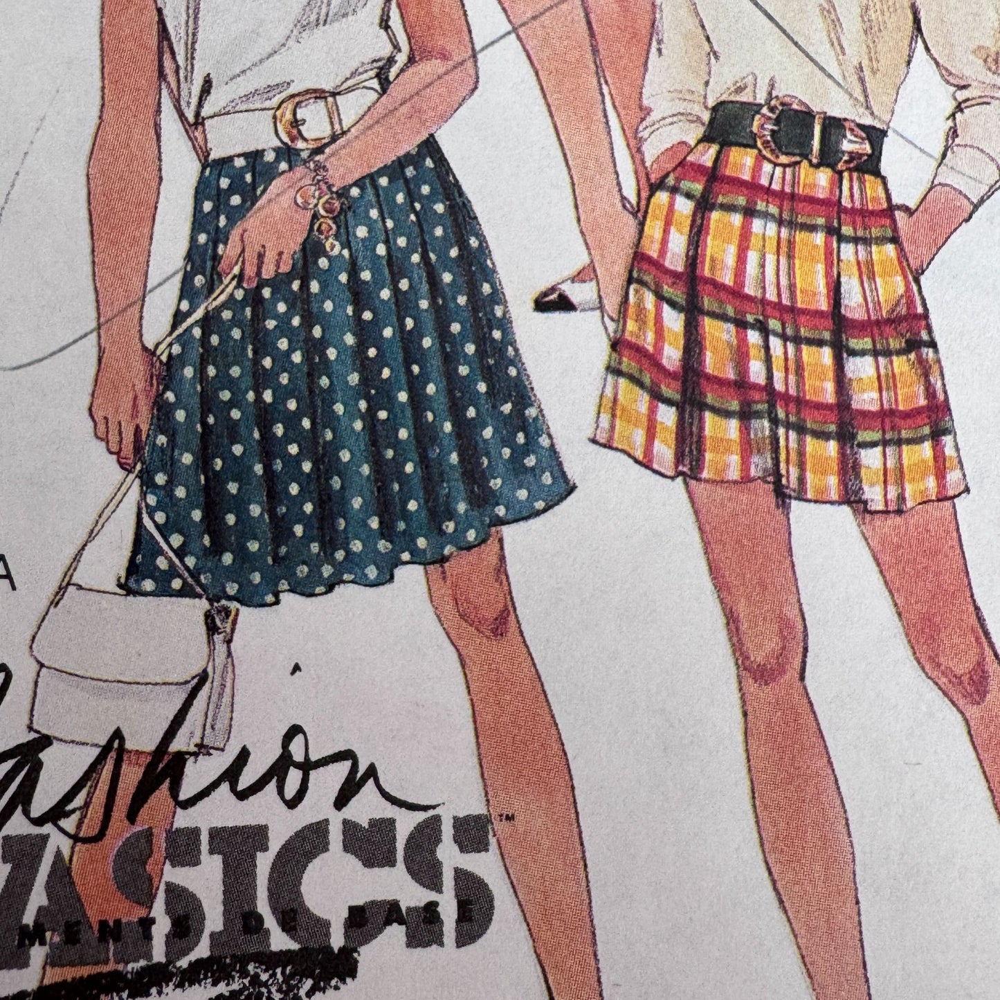 McCalls Sewing Pattern 5470 90s Shorts Pleated Skirt Preppy Summer Size 8 Uncut Sporty