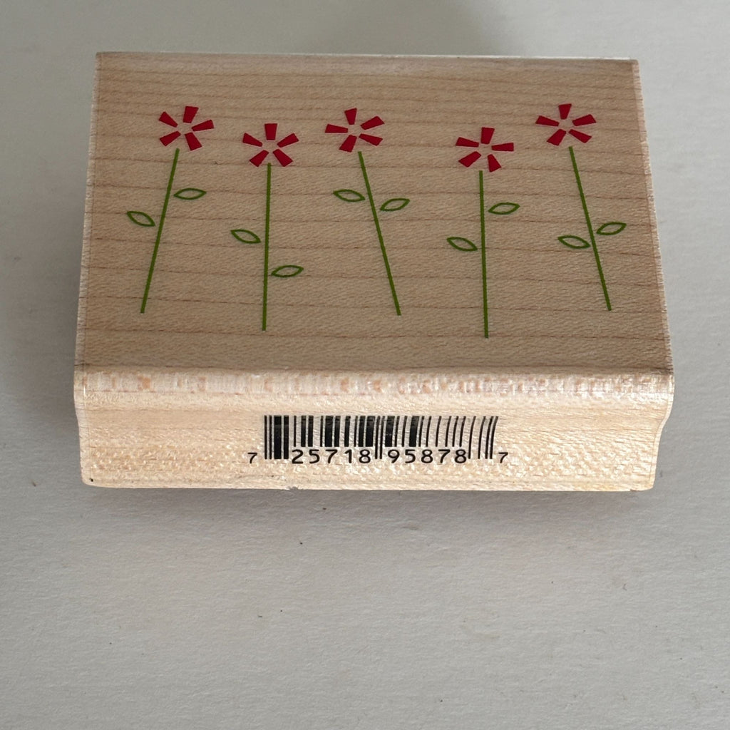 Inkadinkado Rubber Stamp Flower Border Simple Floral Friendship Cardmaking Craft