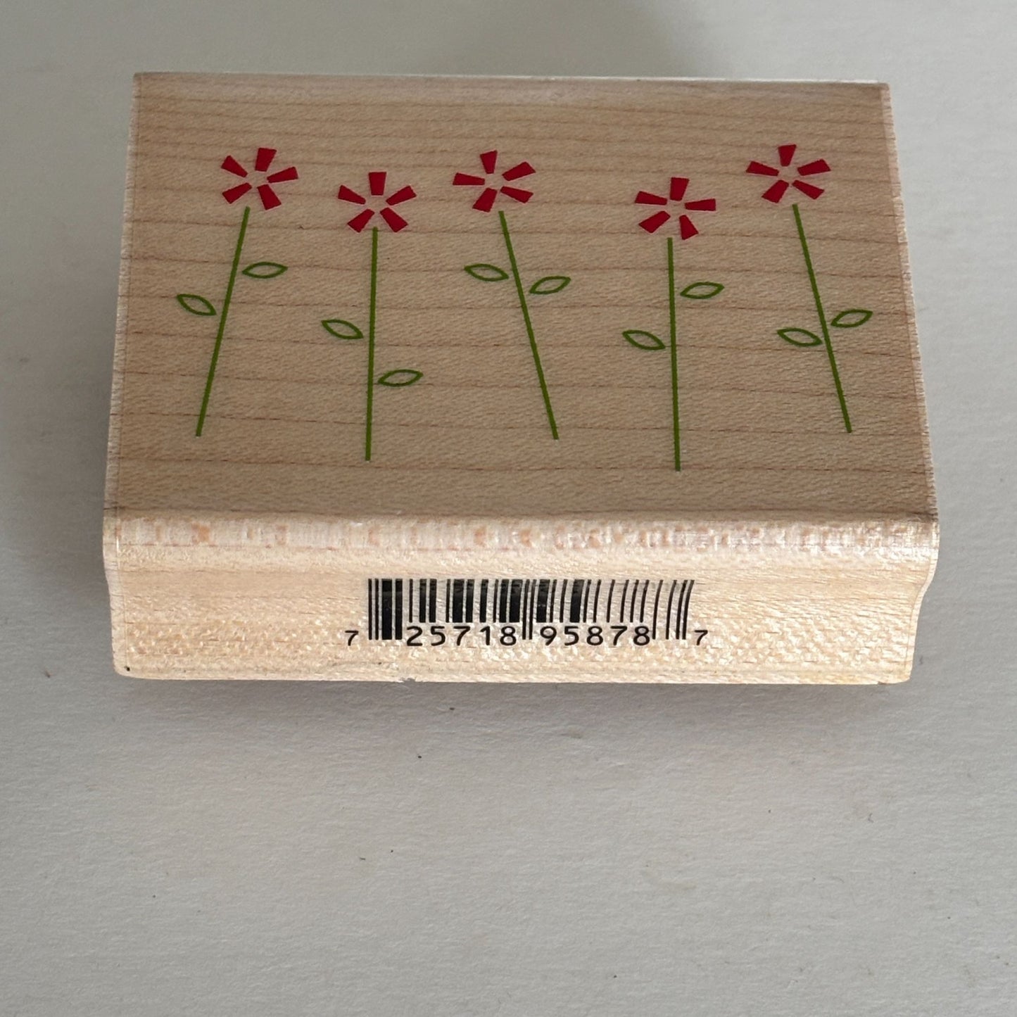 Inkadinkado Rubber Stamp Flower Border Simple Floral Friendship Cardmaking Craft