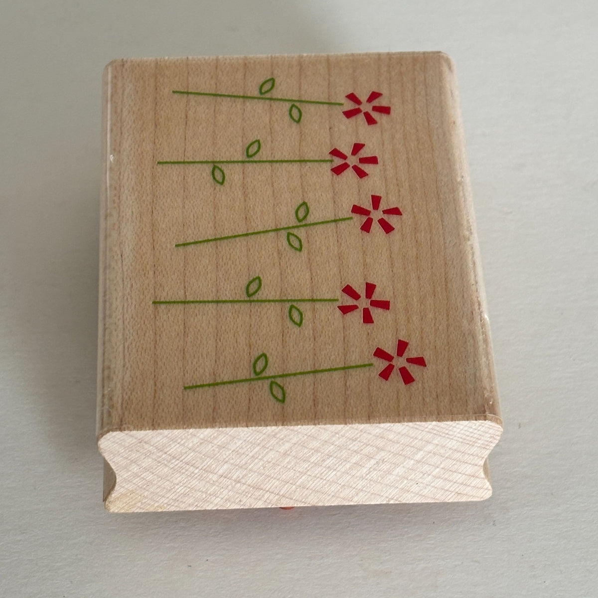 Inkadinkado Rubber Stamp Flower Border Simple Floral Friendship Cardmaking Craft