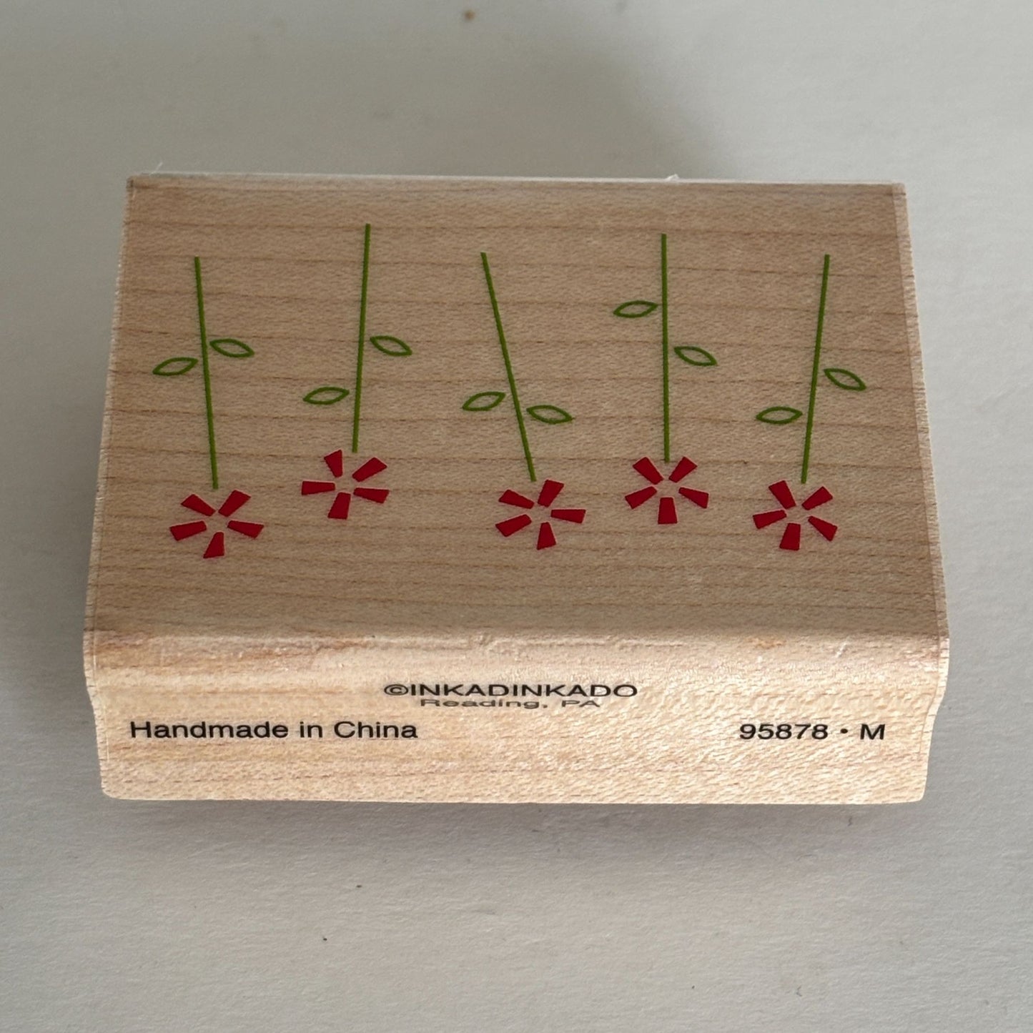 Inkadinkado Rubber Stamp Flower Border Simple Floral Friendship Cardmaking Craft
