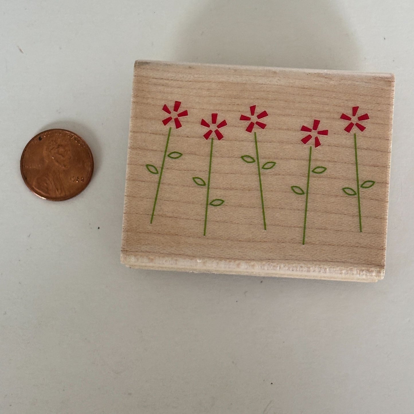 Inkadinkado Rubber Stamp Flower Border Simple Floral Friendship Cardmaking Craft