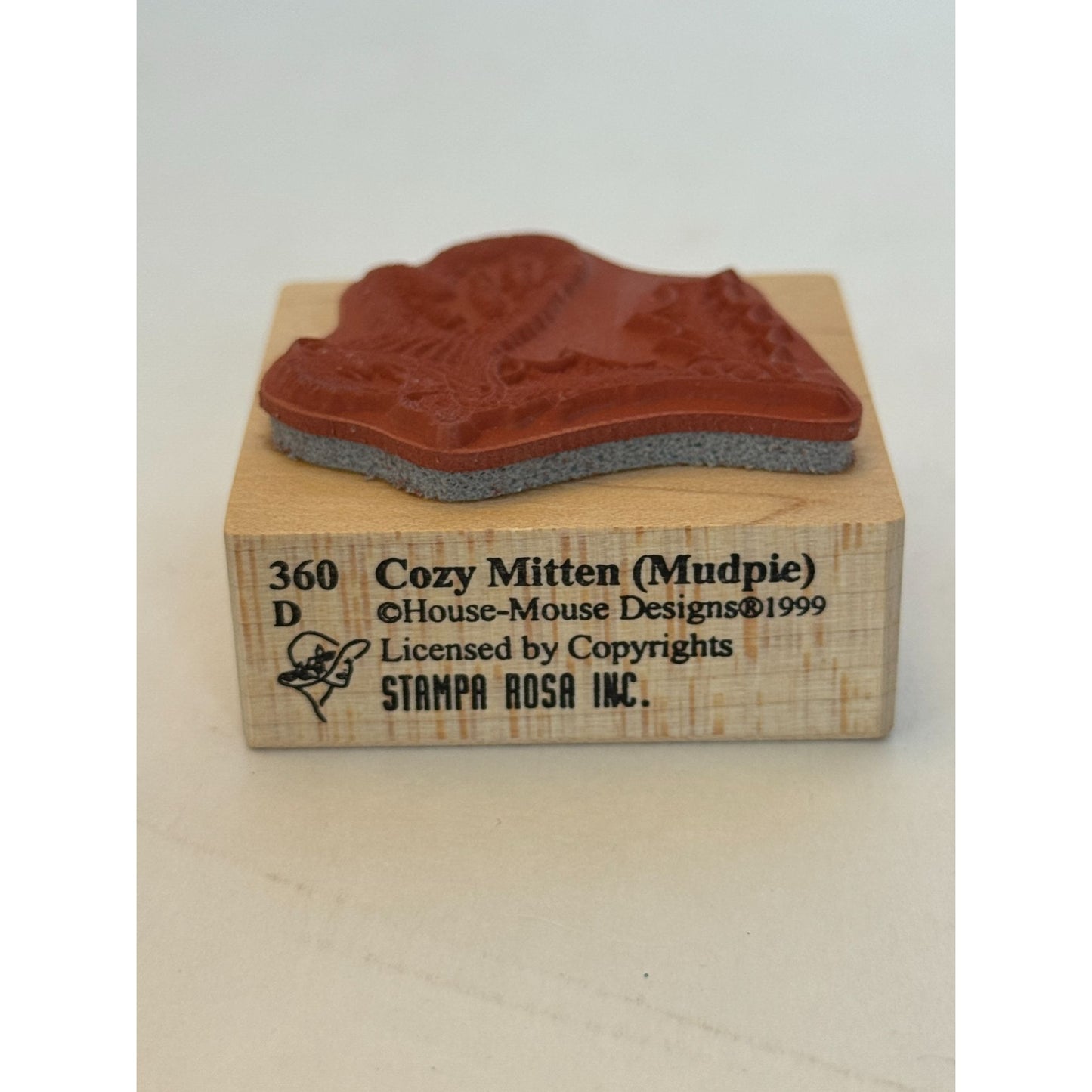 House Mouse Rubber Stamp Cozy Mitten Mudpie Christmas Stocking Stampa Rosa Craft