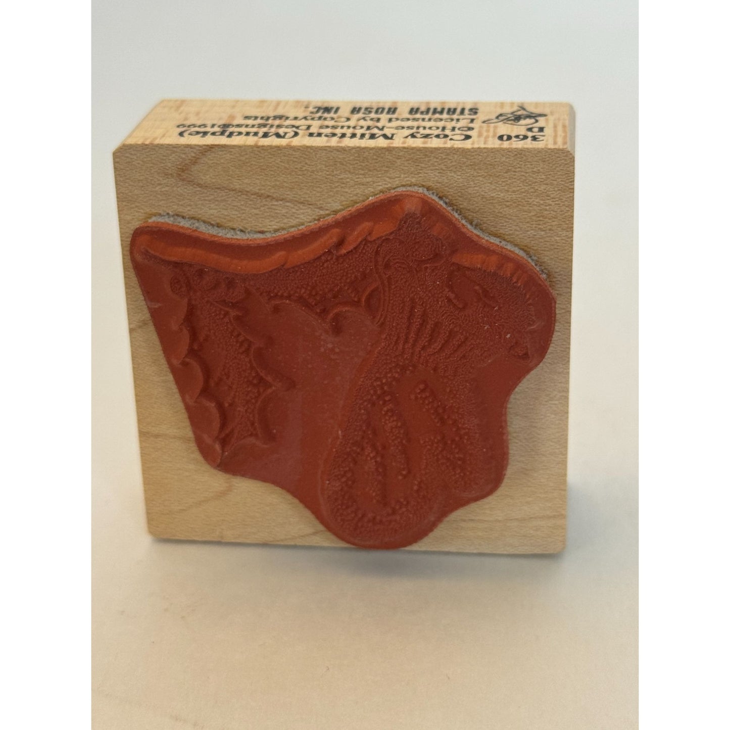 House Mouse Rubber Stamp Cozy Mitten Mudpie Christmas Stocking Stampa Rosa Craft