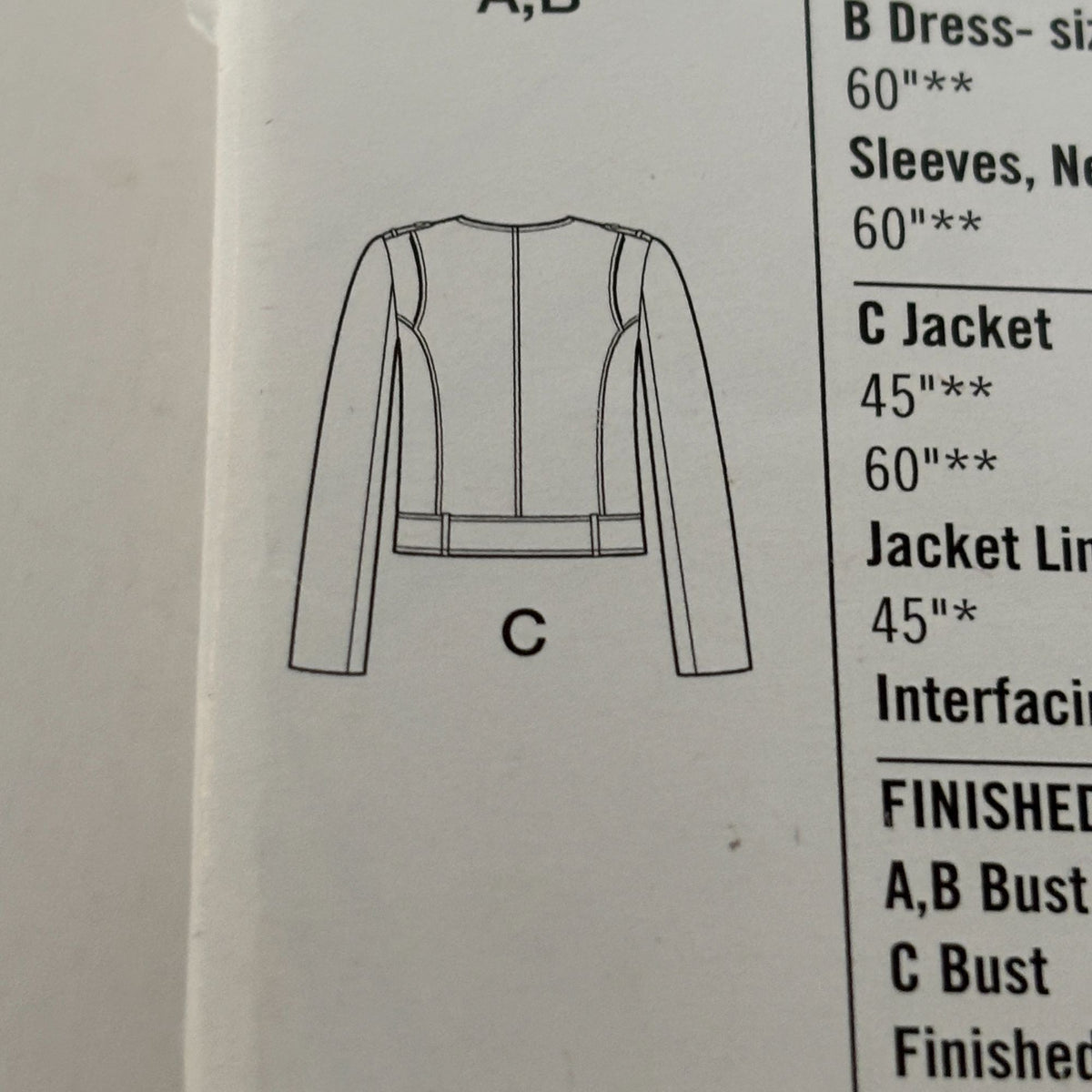 Simplicity Sewing Pattern S0928: Misses' Lined Jacket and Knit Dress