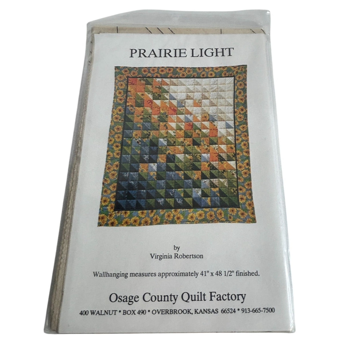 Osage County Quilt Factory Pattern Prairie Light Wall Hanging Virginia Robertson