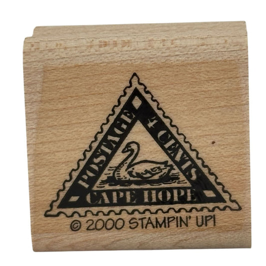 Stampin Up Rubber Stamp Postage Design Cape Hope Swan Animal Triangle Cardmaking